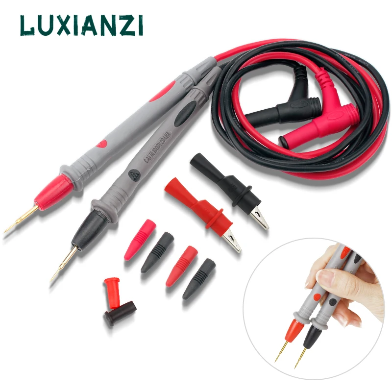 LUXIANZI 1 Pair Multimeter Test Leads Universal Cable 1000V 20A 10A CAT Measuring Probes Pen For Multi-Meter Tester Wire Tips