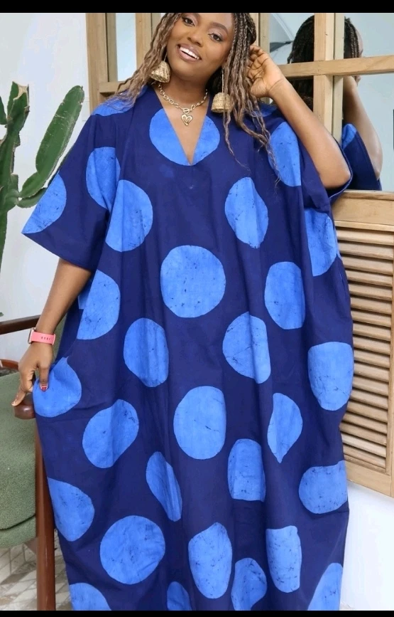 

Dashiki African Dresses for Women Summer Fashion Short Sleeve V-neck Print Plus Size Long Maxi Dress Robes Kaftan Muslim Abaya