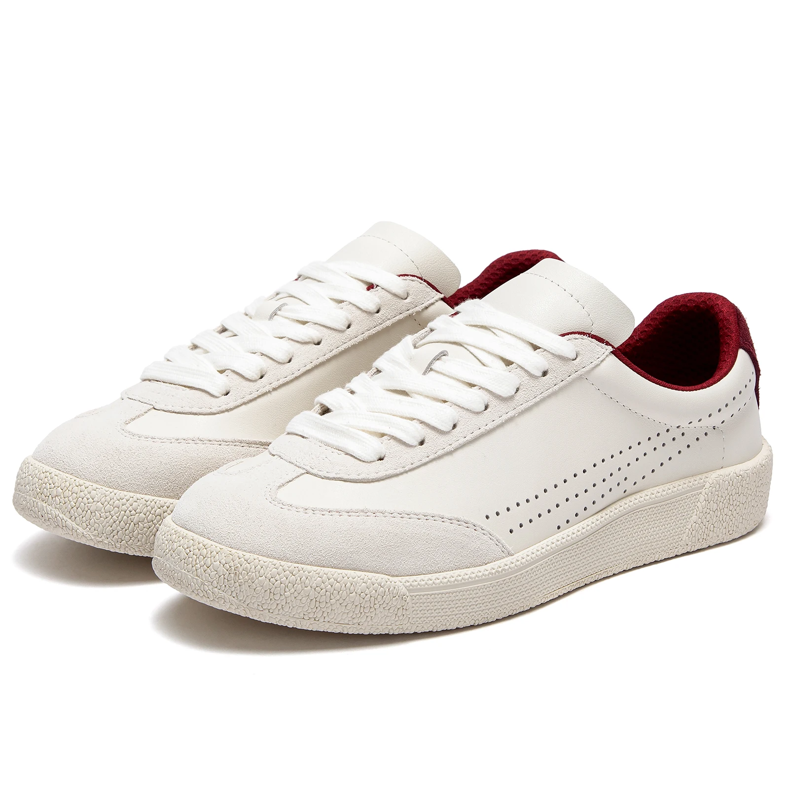 CHCH Women's Casual Shoes New Cow Leather Walking Shoes Skeleton Support Tennis Shoes Arch Support
