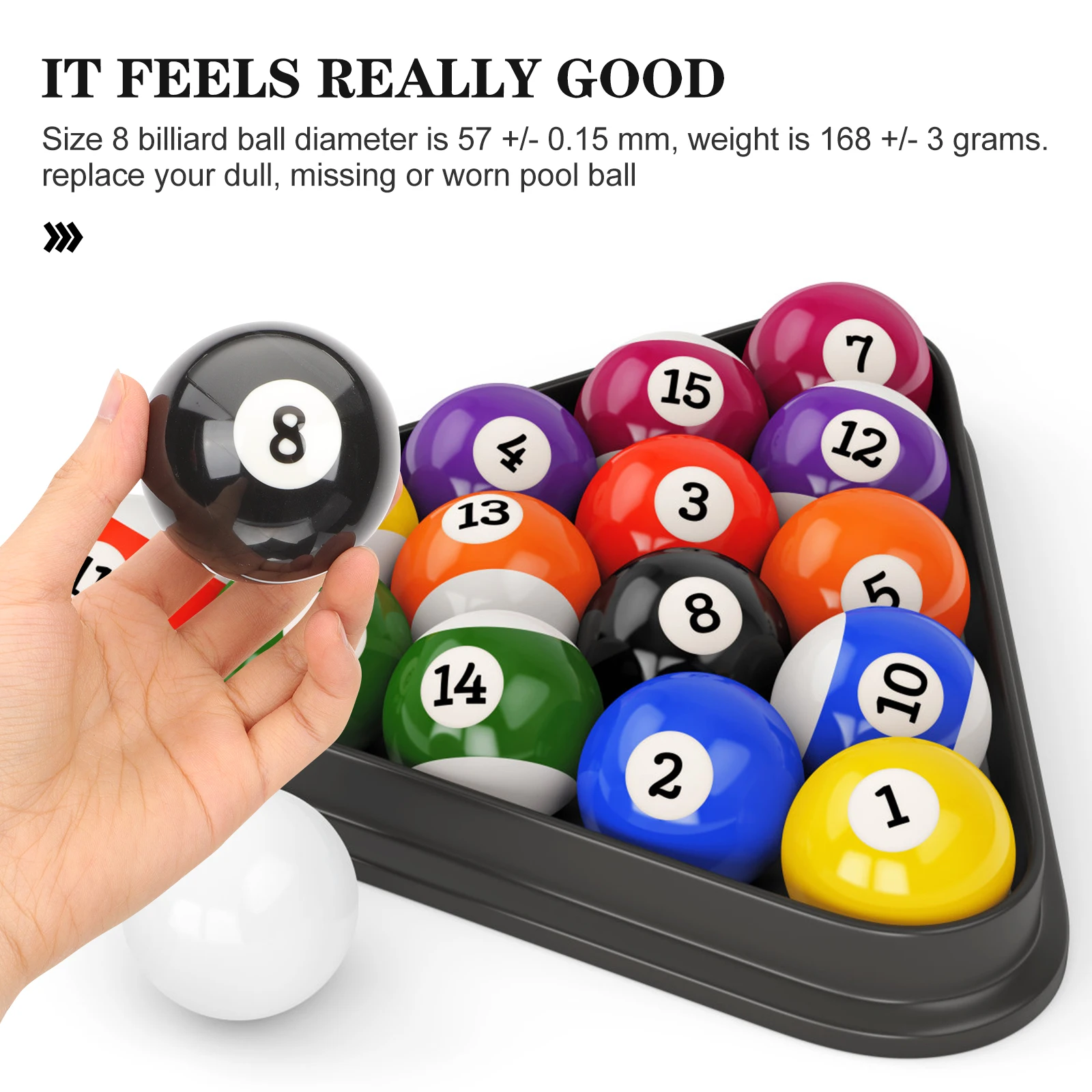 

Billiard Balls Pool Accessories Table Plastic Care Resin Training Beginners Cue Replacement Practice Smooth Surface Wear