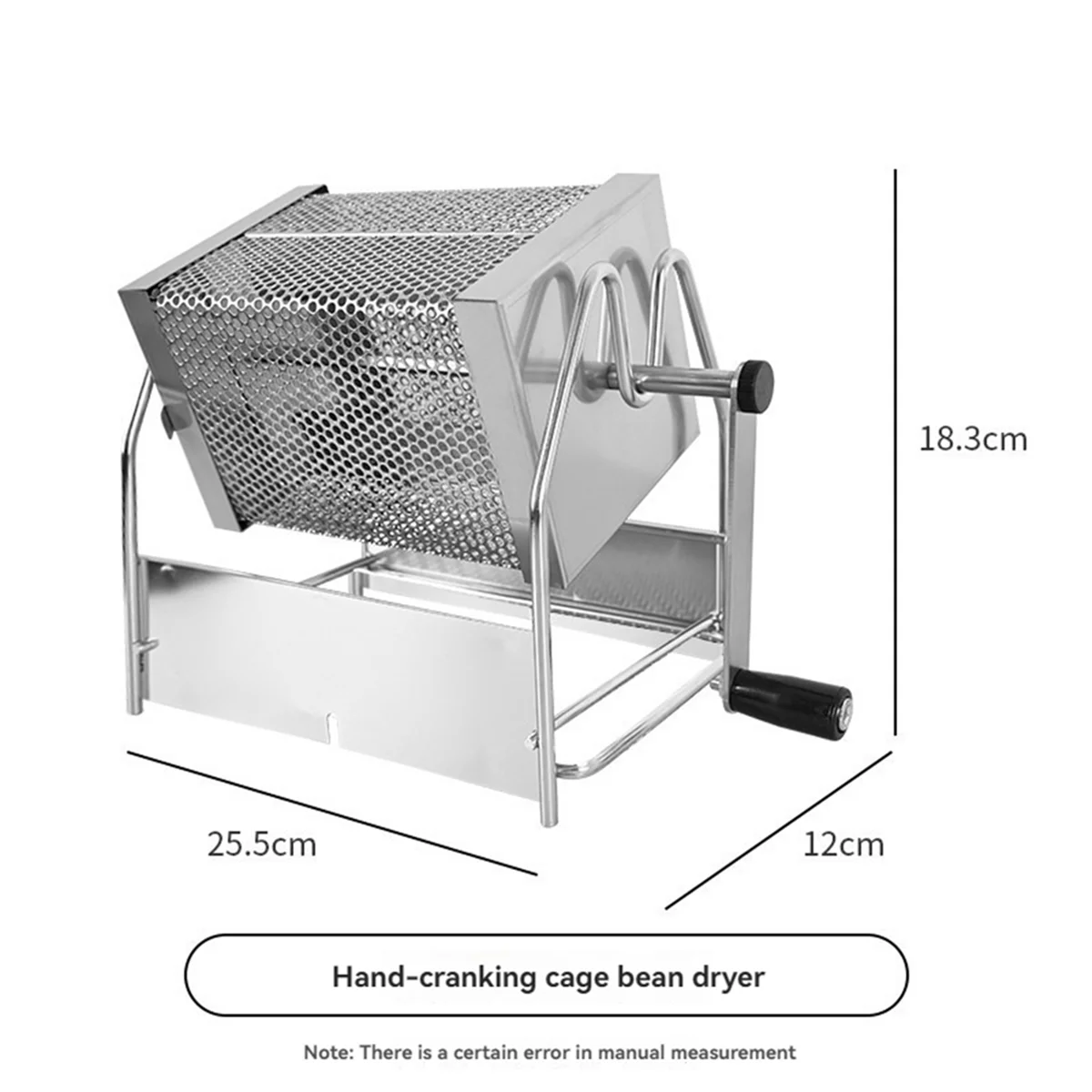 

Manual Coffee Roaster Stainless Steel Drum Type Coffee Bean Roaster Machine Roaster for Grains Beans Peanuts Nuts