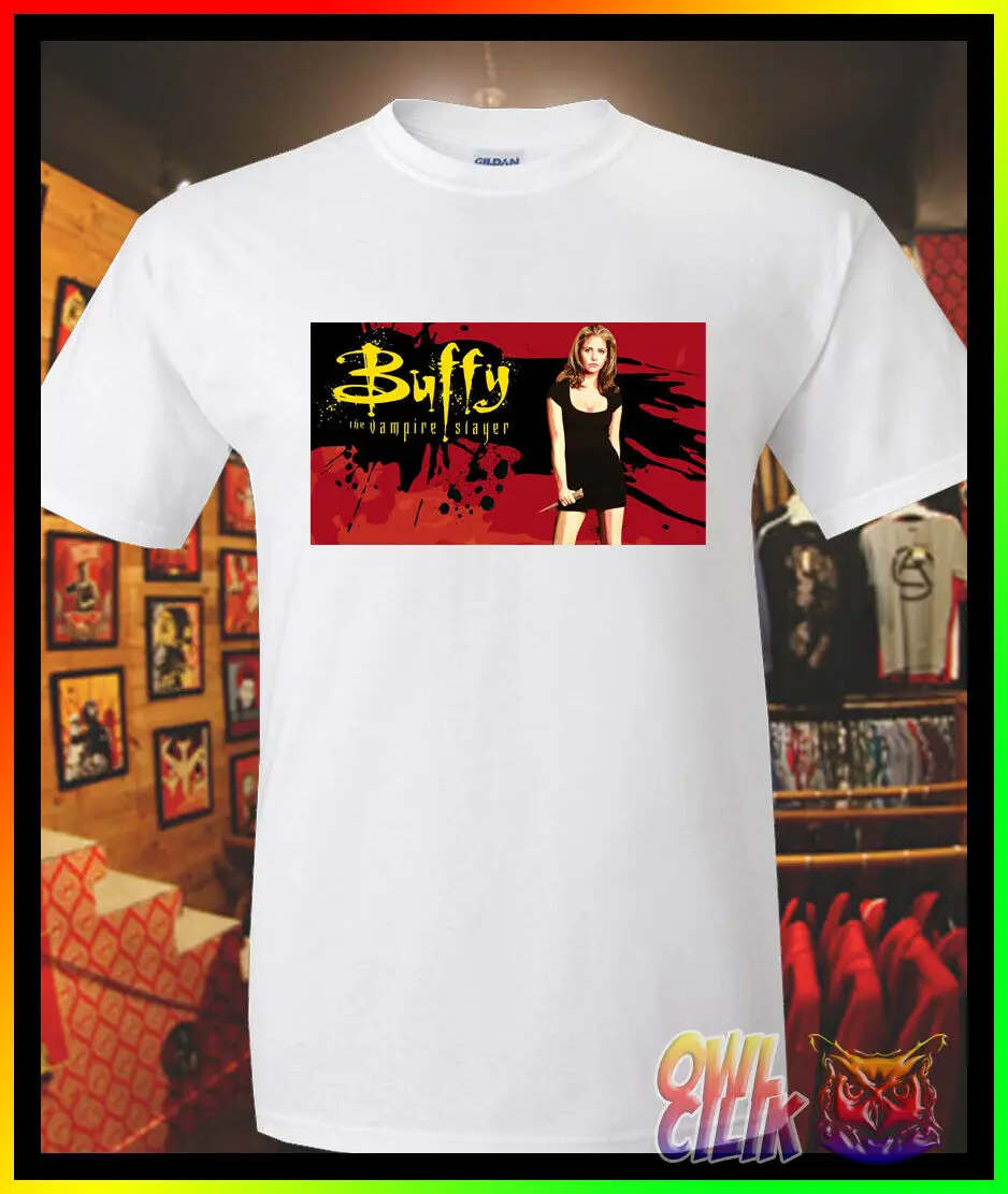 New Item Buffy the vampire slayer American Funny Logo men's T-shirt 1 Size S-5XL