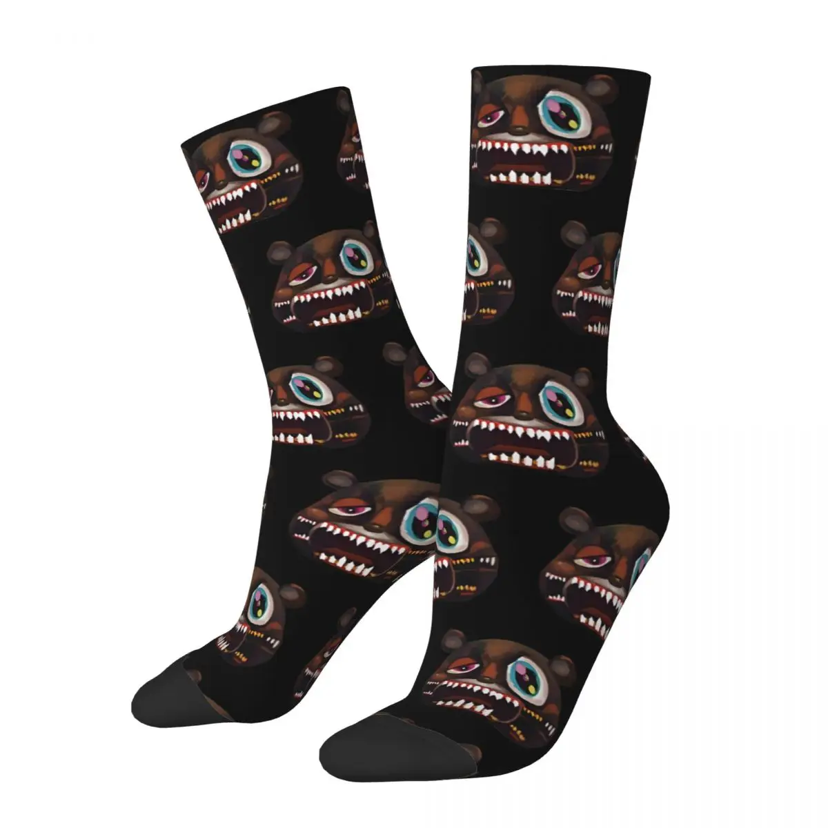 

Colorful Kanye West Beautiful Dark Twisted Fantasy Bear Design Theme Sports Socks Product All Seasons Warm Long Socks Breathable