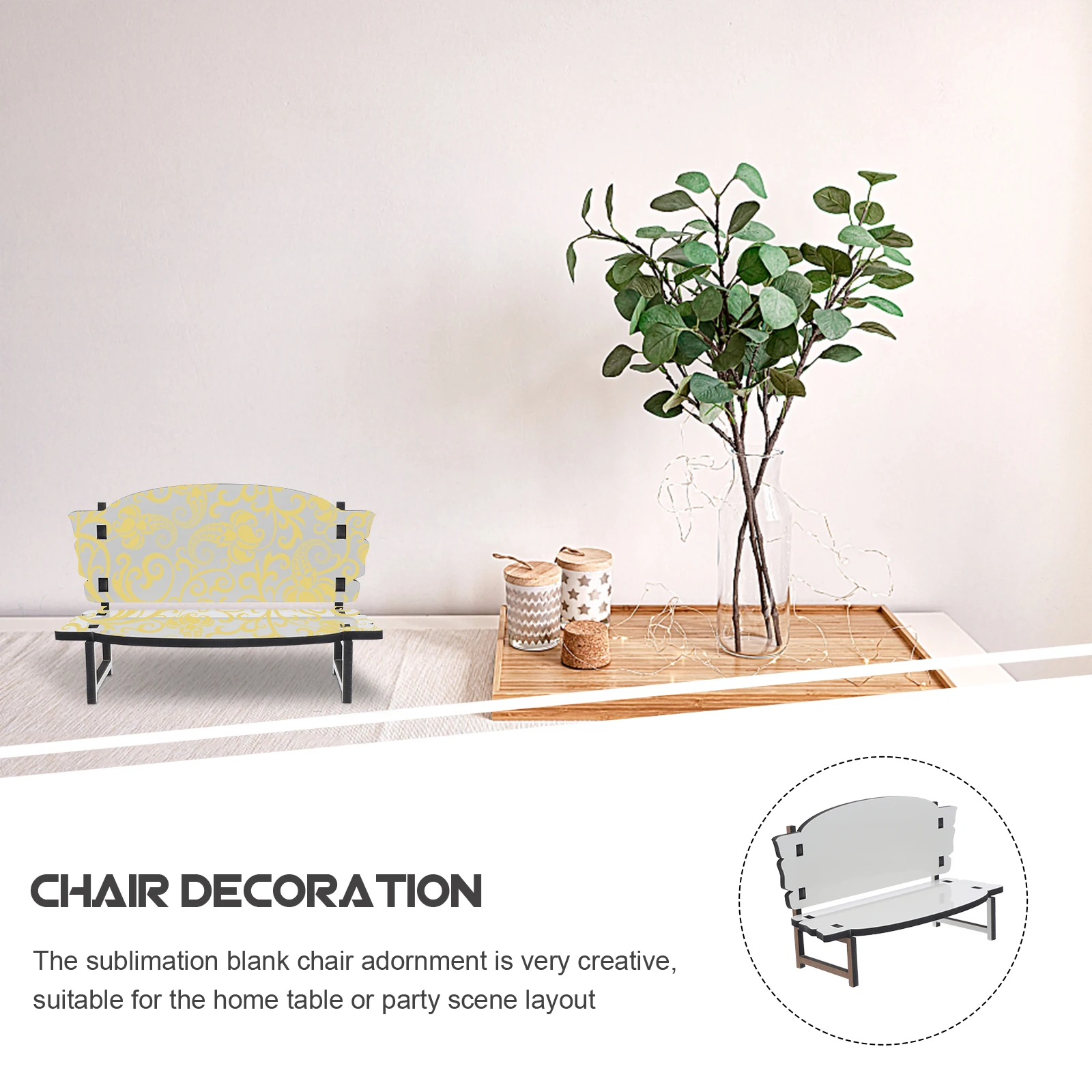 

Chair Styling Accessories Sublimation Memorial Tool Light Signs White Wedding Favors Office