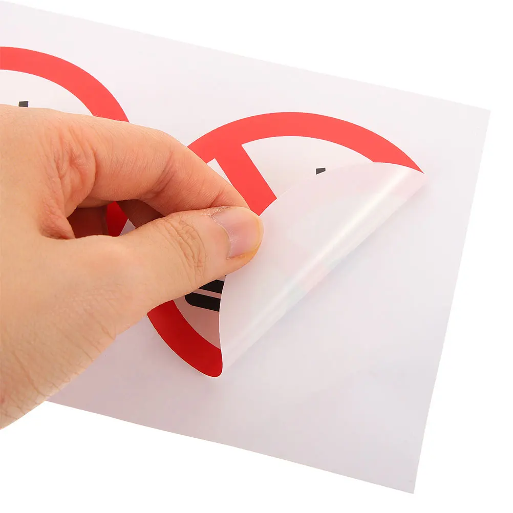 4 Pcs No Eating Drinking Stickers PVC Indoor Store Signs Warning Labels Door Poster Traffic Safety