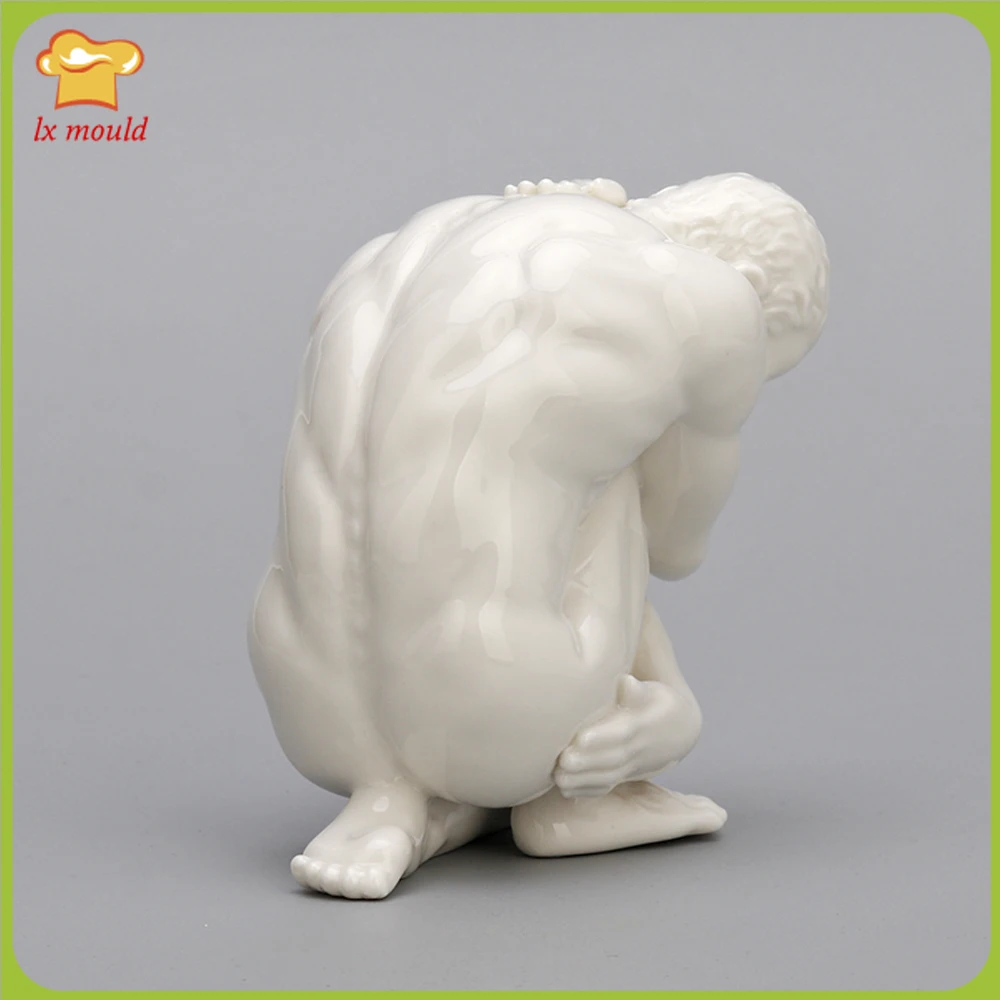 New 3D Men's Nude Silicone Molds Male Sexy Body Moulds Candle Wax Craft DIY Resin Gypsum Mold Give Your Boyfriend Gift