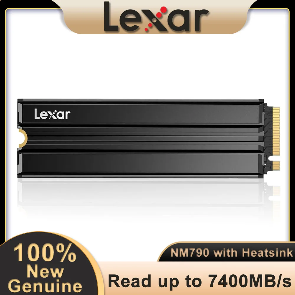 Lexar NM790 SSD with Heatsink PCIe Gen4 NVMe M.2 2280 1TB 2TB 4T Internal Solid State Drive Up to 7400 Read for Gamers Creators