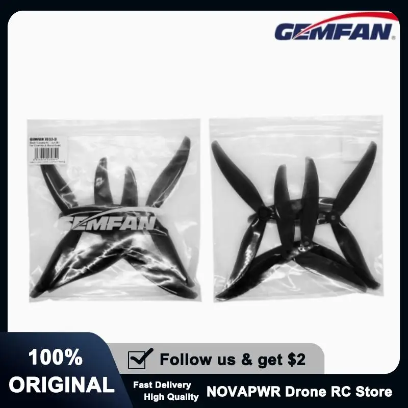 

Gemfan 7037-3 7Inch 3-Blade Polycarbonate Glass Fiber Nylon Propeller Ultra Durable for Crash-Prone FPV Drones