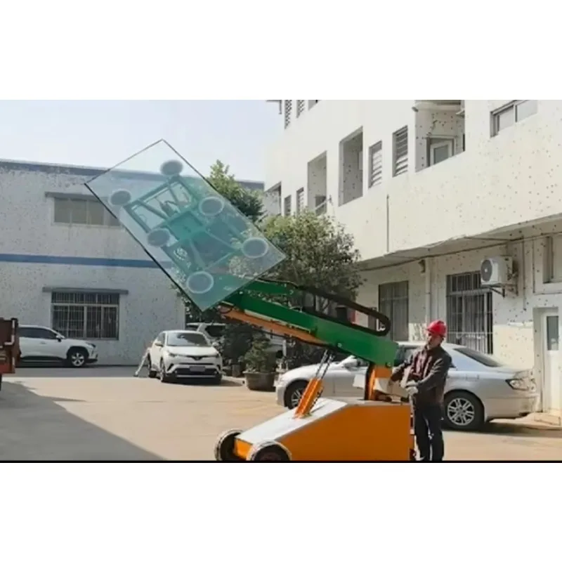 High Quality Glass Handling Trolley Electric Mobile Glass Lifting Crane Heavy Panels Lifting Robot with Vacuum System