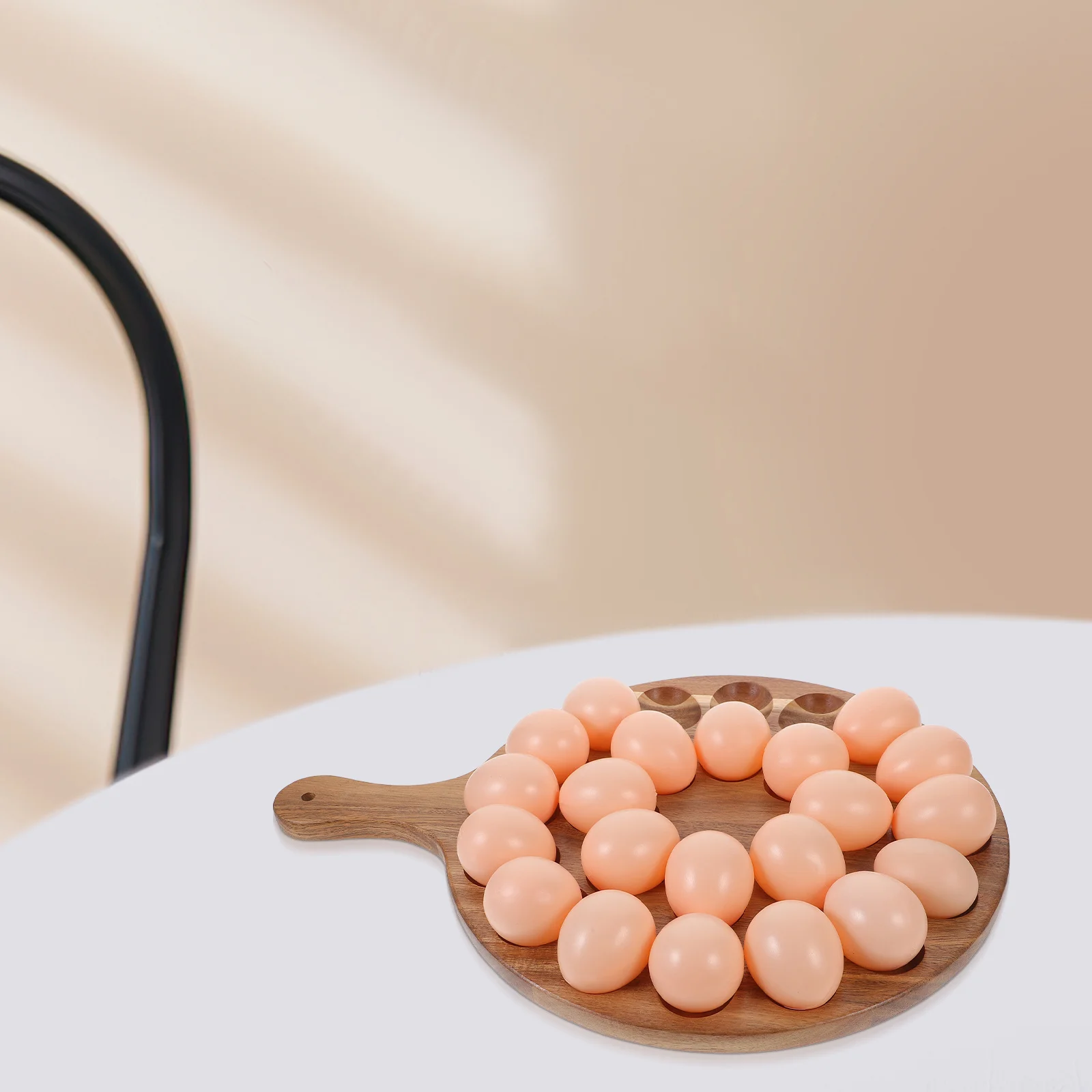 

Deviled Egg Tray Acacia Mangium Wood Serving Platter Smooth Texture Home Kitchen Restaurant Easter Party