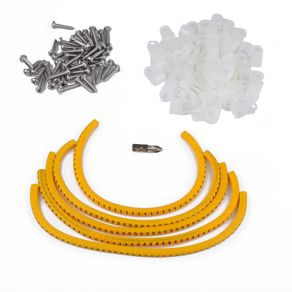 

100Pcs Plastic R-Type Wire Clips Strong Cable Holders Waterproof Circuit Fixing Clips for Home Office Garage Data Wire Organizer