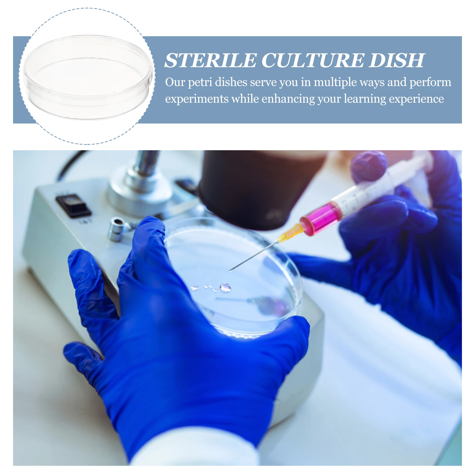 

30pcs Plastic Petri Dish Lid Tissue Culture Plate Science Experiment Supplies Laboratory Use Clear Cover Protection