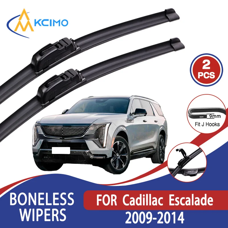 

For Cadillac Escalade 2009-2014 Car Wiper U-type Soft Rubber Boneless Wiper HD Quiet Durable Automotive Wiper 22"+22"