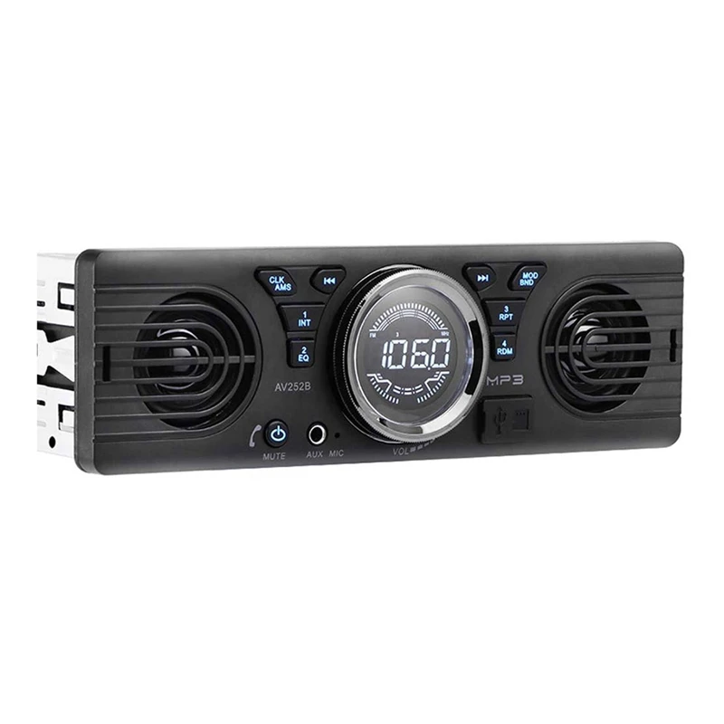 

Universal 1 Din In-Dash Car Radio Audio Player Built-In 2 Speaker Stereo FM Support Bluetooth With USB/TF Card Port