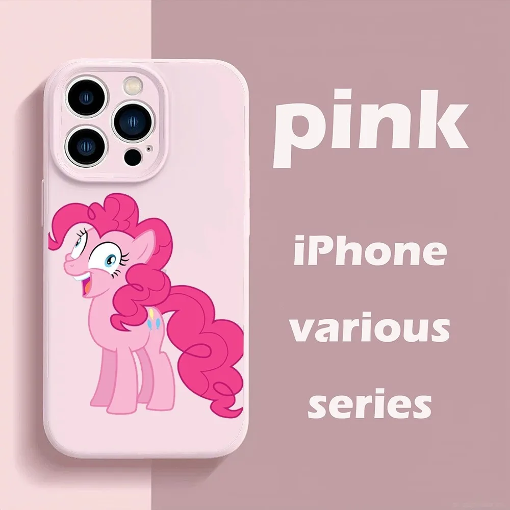 Cute My Cartoon Little P-Pnoy Phone Case For Iphone 11 13 14 Pro Max X Xr Xs Max Se2020 12mini Pink Cover Case