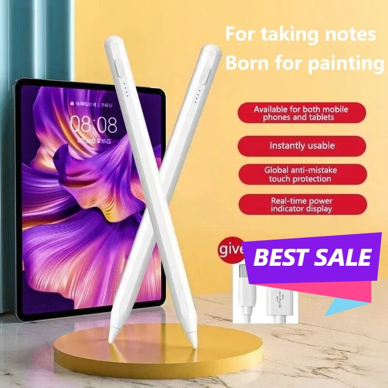 

Универсальный емкостный стилус для iOS и Android: ручка для рисования и письма на сенсорных экранах телефонов и планшетов, разноцветная