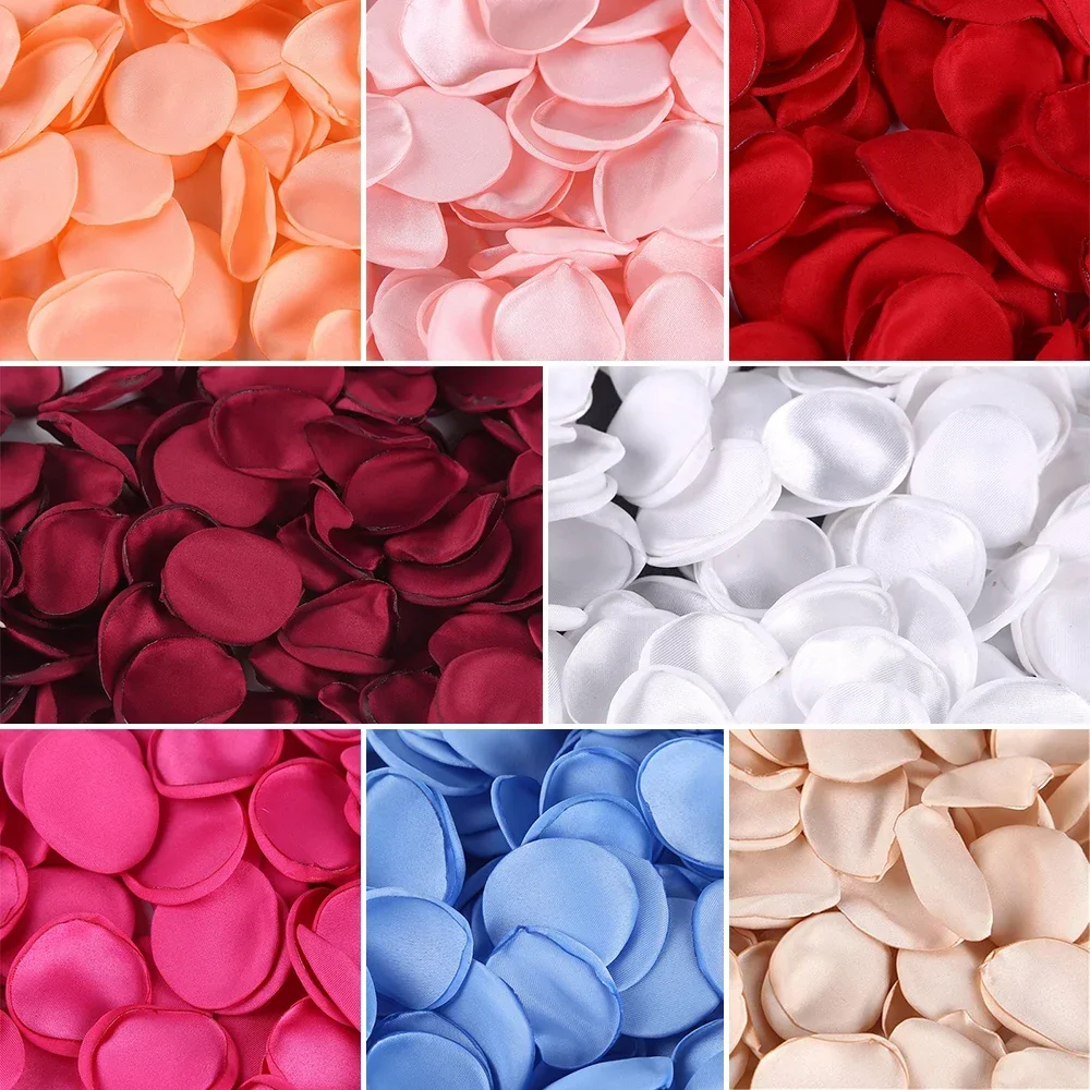 4cm Rose Petals for Wedding 100/200pcs Silk Rose Petals HandMade 2023 for Wed Artifici Flower Marriage Decoration Valentines Day