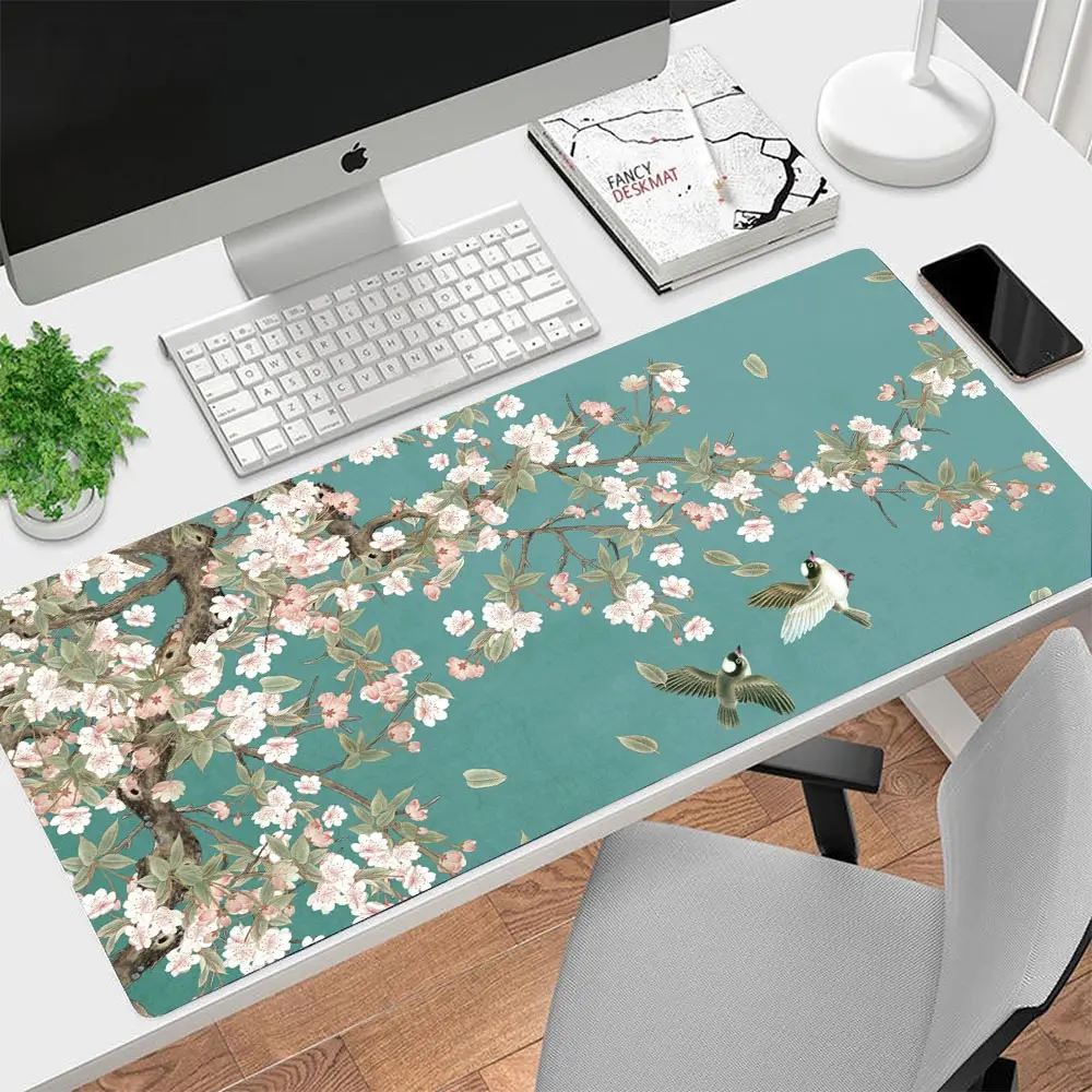 

Sakura Mousepad Gaming Accessories Japanese Large Mouse Pad Black Pink Kawaii Desk Mat Table XXL Pad for Computer Mouse Carpet