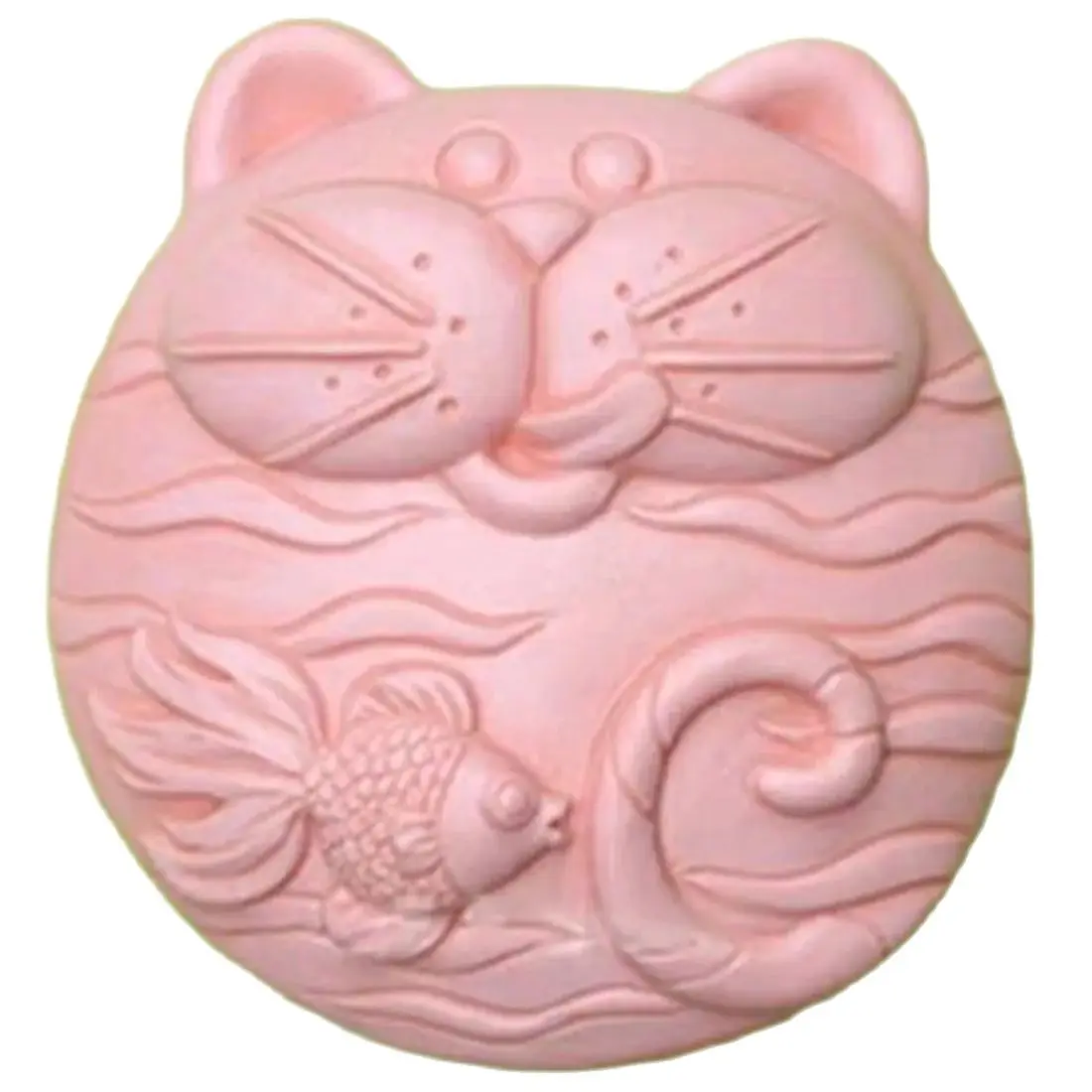 wholesale!!!1pcs Cat and Fish (zx 257 ) Silicone Handmade Soap Mold Crafts DIY Mold