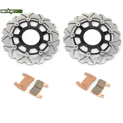 BIKINGBOY Front Brake Discs Disks Rotors + Pads For Honda CBR 600 F F4i Supersport F4 99 00 01 02 03 04 05 06 07 CBR600F Set