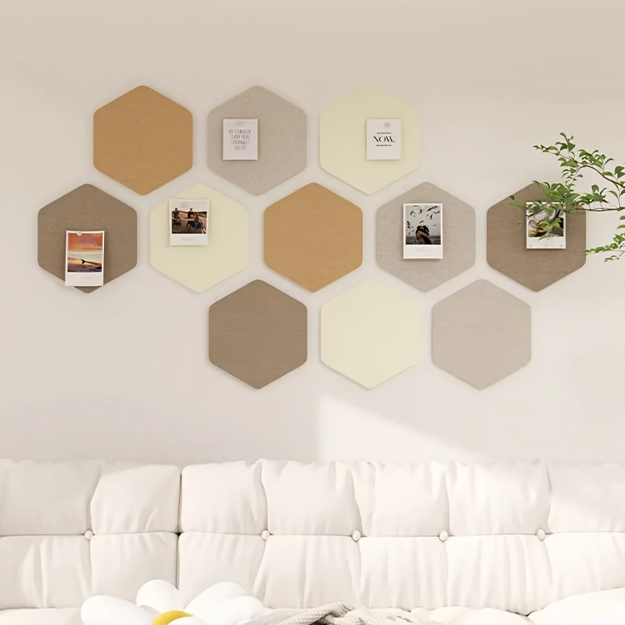 11 pcs Felt Board Felt Wall Stickers Cork Bulletin Display Board Decor Decorative Pin Board for Home Office