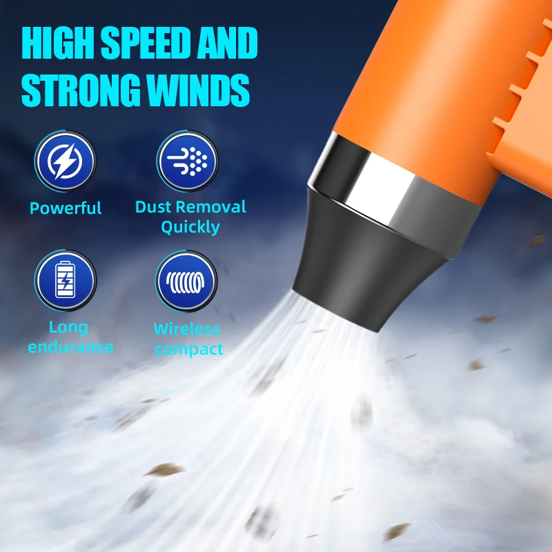 350000RPM Jet Dry Blower 3-Gear Adjustable Compressed Air Duster Portable Mini Jet Blower For Computer Keyboard Outdoor Car Home