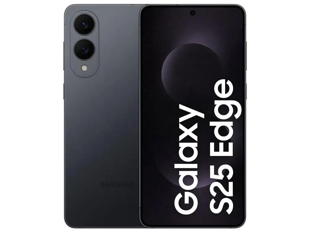Smartphone Samsung Galaxy S25 Edge 512GB Titânio Jetblack 5G 12GB RAM 6,7" Câm. Dupla + Selfie 12MP