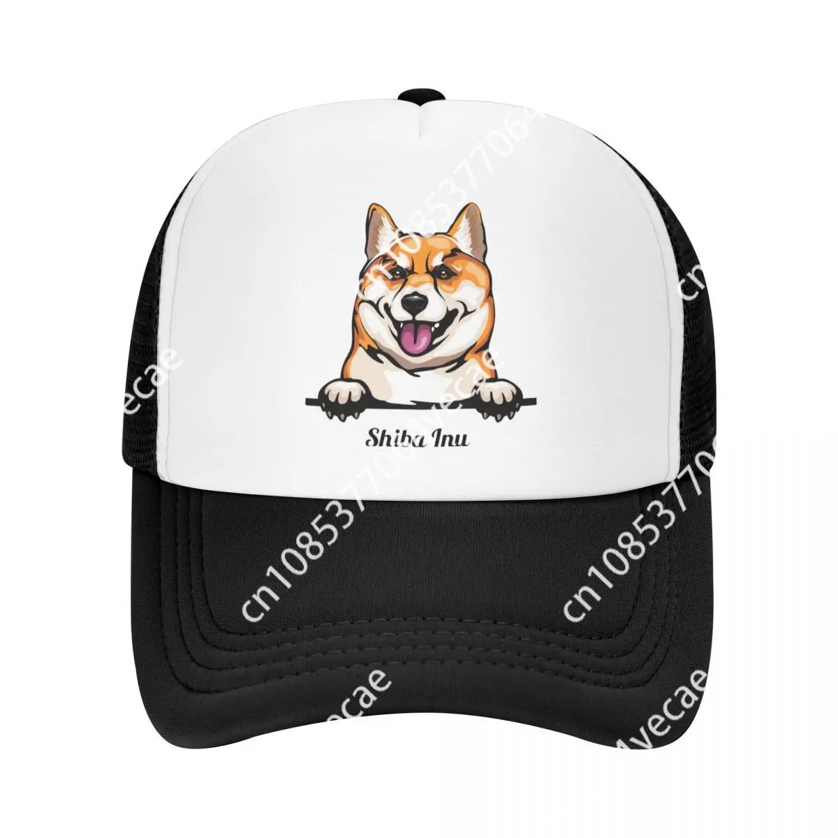 

Custom Peeking Dog Shiba Inu Baseball Cap Women Men Adjustable Trucker Hat Outdoor Snapback Caps Sun Hats