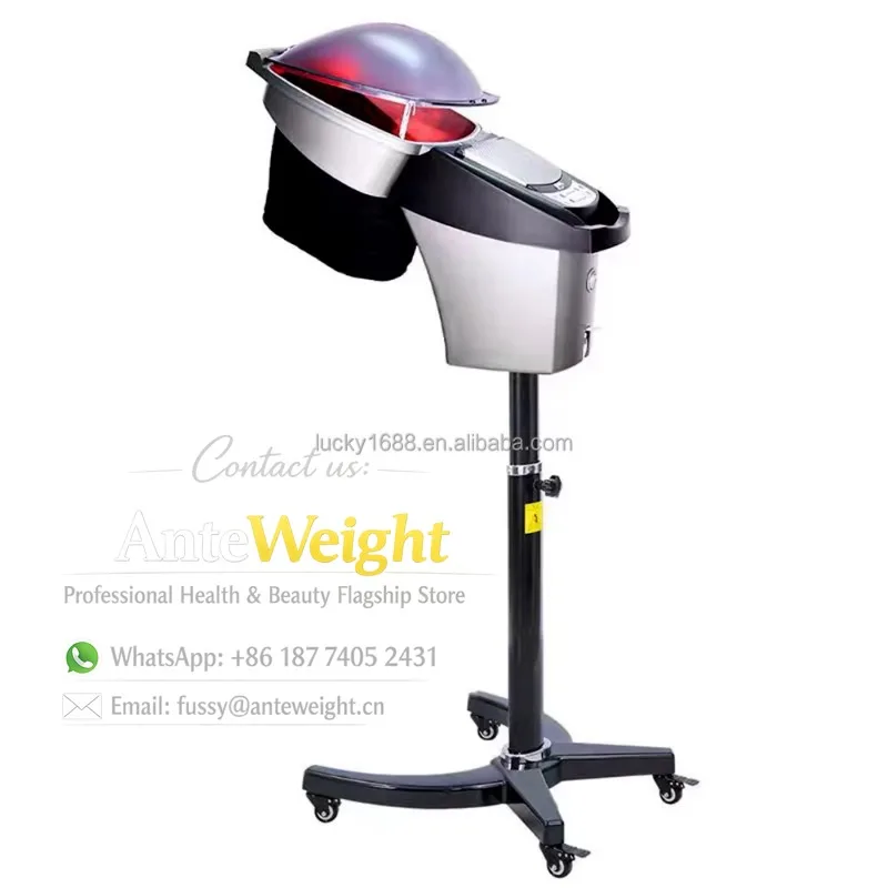 Adjustable O3 Ozone Hair Steamer with LED Light Therapy for Deep Nourishing Oil Treatment Damaged Hair Repair Color Processing