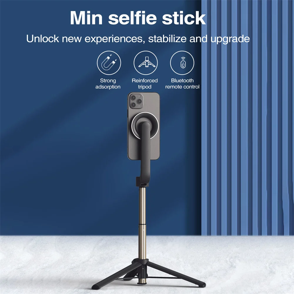 690MM Wireless Magnetic Selfie Stick Tripod Phone Ttipod Stand for Magsafe Iphone 15 14/12/13/ Pro/12 Max Android Phone Selfie