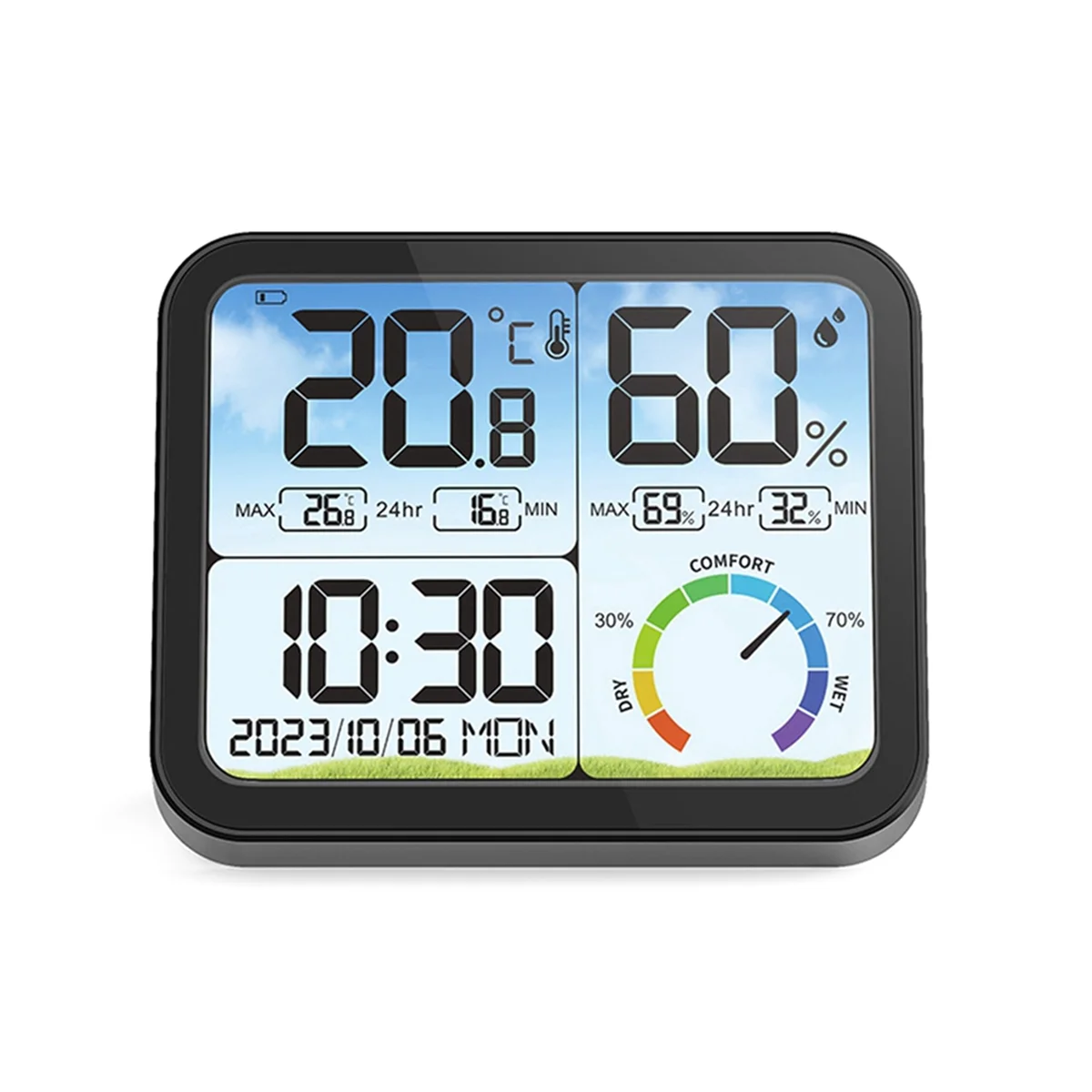 Home Weather Monitoring Clock Digital Indoor Room Temperature Meter Accurate Temperature and Humidity Sensor