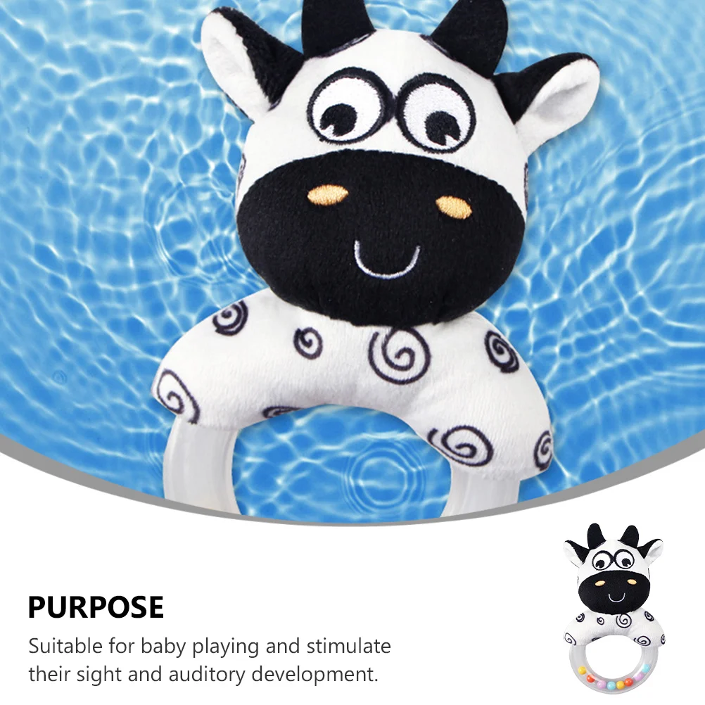 Baby Hand Rattle Cartoon Animal Shape Easy Grip Educational Plaything Indoor Outdoor Fun Sound Early Learning Sensory