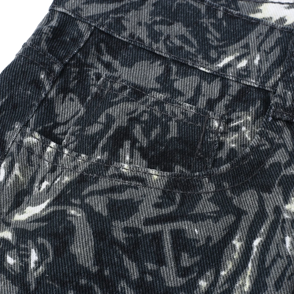 Jeans da uomo tie-dye in stile americano Autunno/inverno nuovi jeans a gamba dritta High Street Street Fashion Abbigliamento da lavoro Pantaloni casual