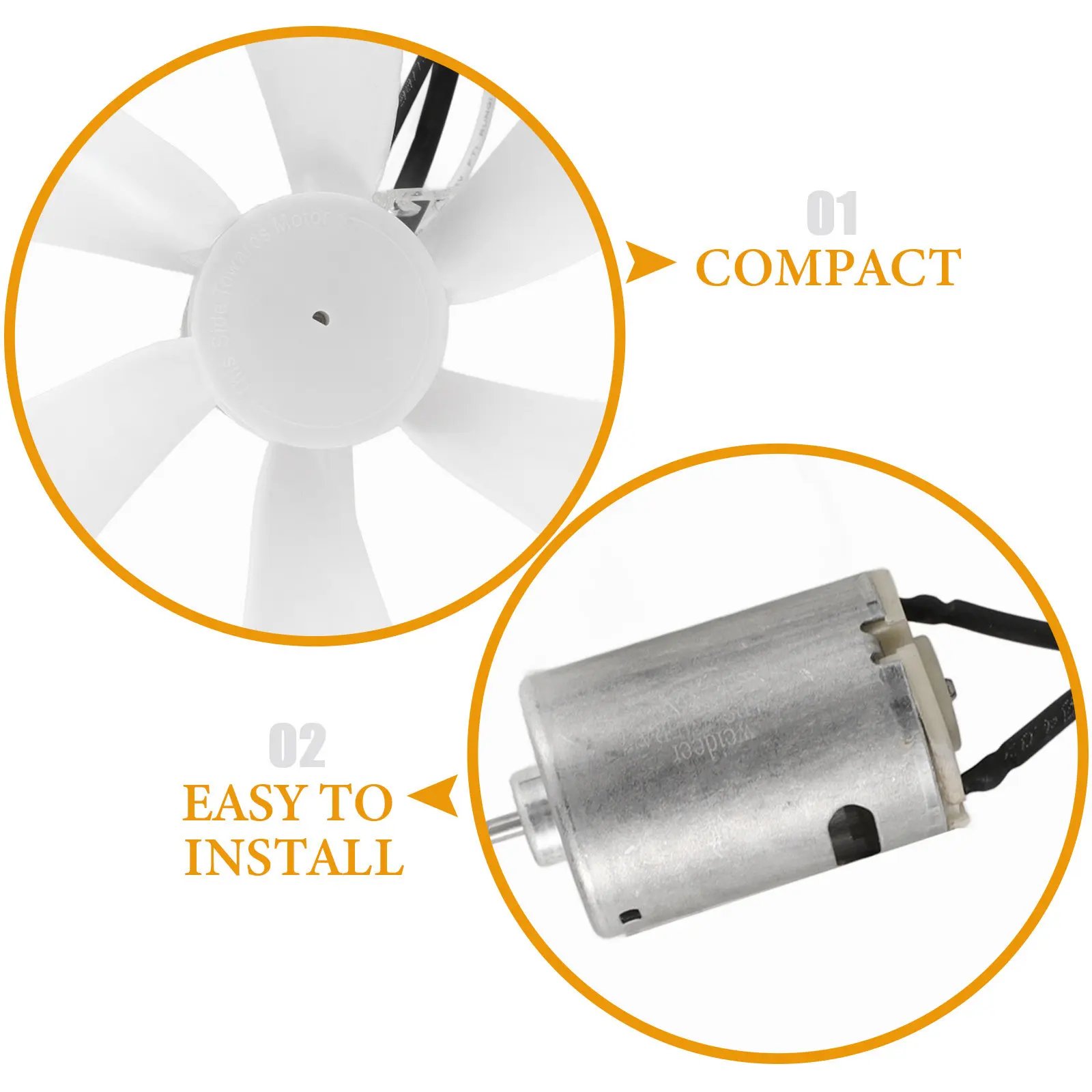 1 Set Rv Plastic Fan Blades Replacement Vent Motor Thickened Lightweight Durable Easy Install Repair Part Exhaust Roof Outdoor