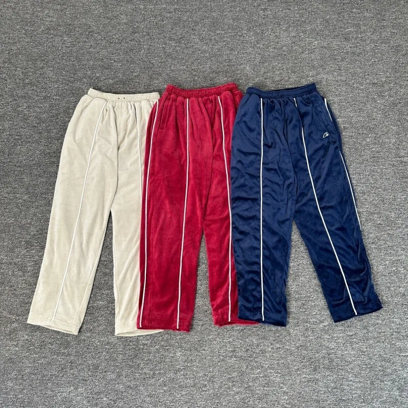 

Men's And Women's Straight Leg Spor Fce Pants Street Sle Casual Trousers Thiened Foam Material Faionable Ciwear