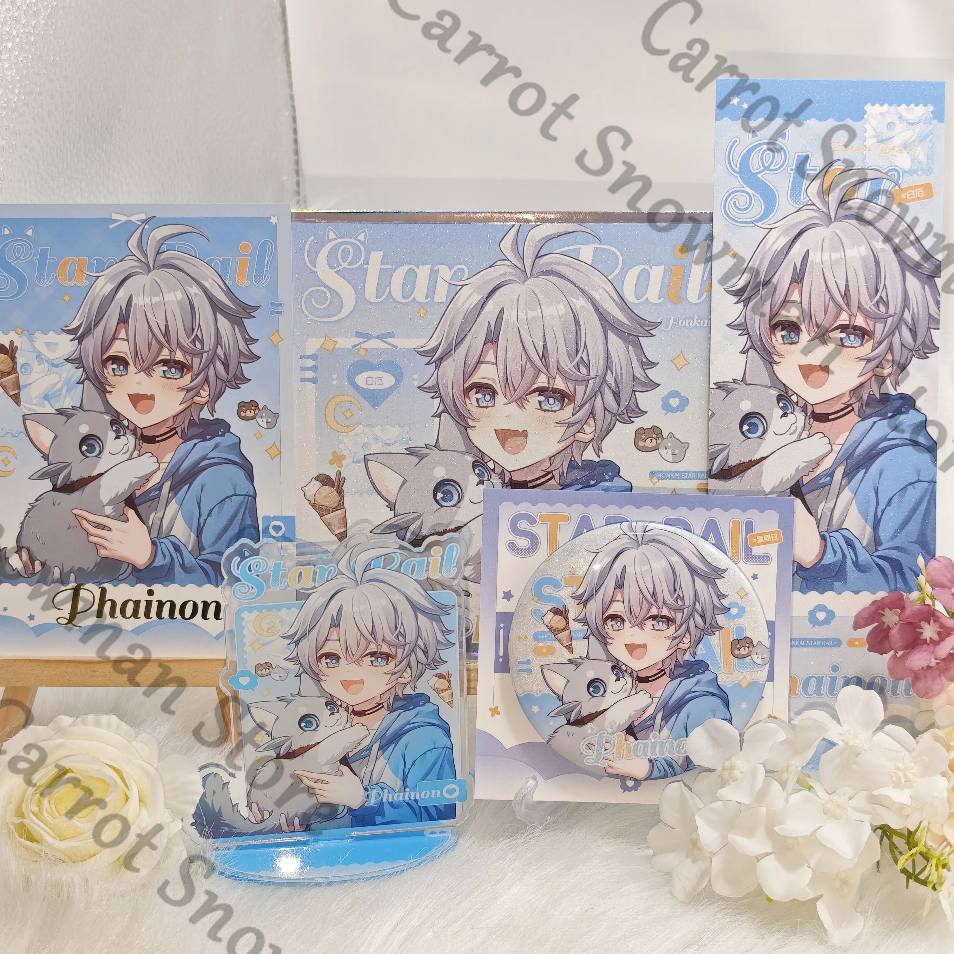 Honkai: Star Rail × Youth Moment series ambitus Phainon Mydei Anaxagoras Sunday badge standing sign coloured paper Laser ticket