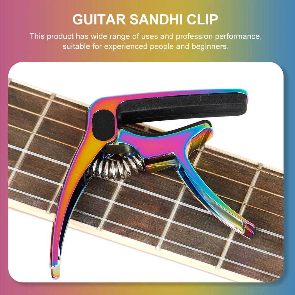 

1 Set Guitar Sandhi Clip Sandhi Clamp Exquisite Metal Steel Capo Durable Multi-Functional Quick Release Portable Guitar Tuning