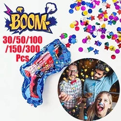 50-300Pcs Confettie Shooter Gun Confetti Launcher Handheld Confetti Poppers New Year Confetti Gun Confetti for Weddings/Birthday