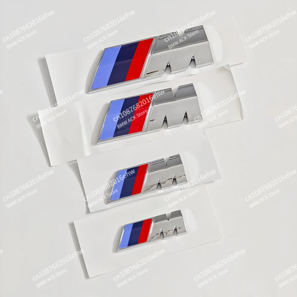 Emblema lateral do corpo do carro do ABS 3D, adesivo de decoração do tronco traseiro, acessório de modificação para todos os BMW M Power X1 X3 X5 X7 E71, logotipo M