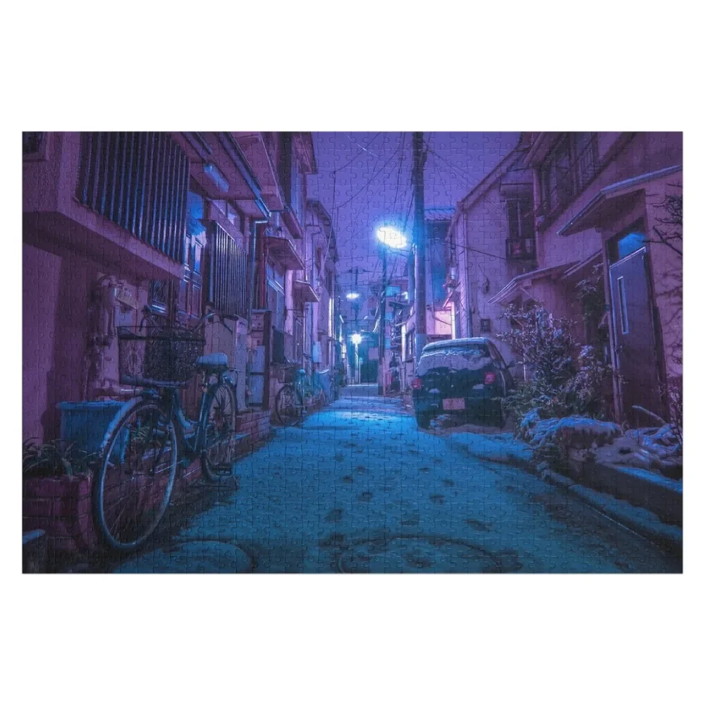 

Snow covered Japanese street Jigsaw Puzzle Personalised Jigsaw Wooden Decor Paintings Personalized Toys Jigsaw For Kids Puzzle