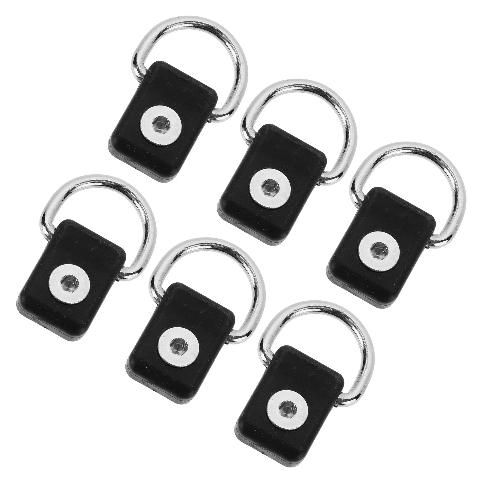 6Pcs D-Shape Rope Buckle Kayak Deck Anchor Fixator D-Ring Patch for Inflatable Boat Canoe Surfboard Portable Cord Fastener