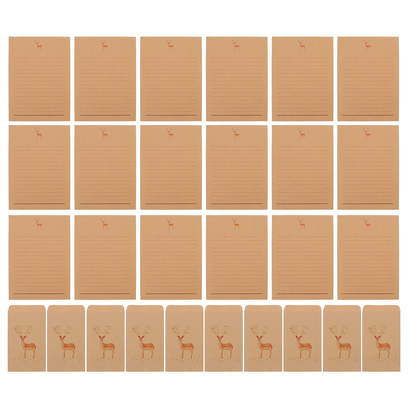 30 قطعة مجموعة أدوات مكتبية من ورق الكرافت مع مغلفات ورق كتابة مبطن عتيق لدعوات الزفاف رسائل حب عطلة