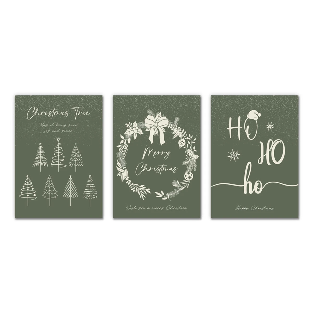 طبعة قماشية حديثة أصلية لشجرة عيد الميلاد ، ملصق أخضر طازج ، رسم جداري ، غرفة معيشة ، غرفة نوم ، ديكور منزلي ، 3 * #6