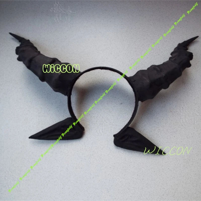 

Anime Demon Cosplay Headpiece Black Devil Horn and Ears Headband for Gothic DND Cosplay Halloween Live Stream Roleplay Party cos