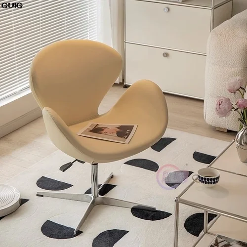 GUIG 북유럽 싱글 소파 의자, 디자이너 싱글 의자, 사무실 의자, 모던 심플 스완 의자, 네트워크 레드 레저 의자, 핫 뉴 