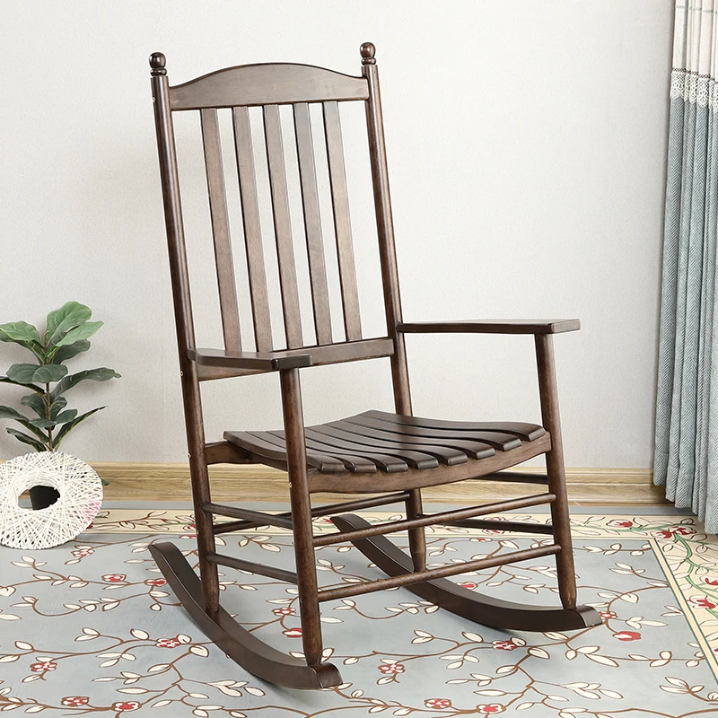 Solid wood leisure chair, balcony rocking chair, leisure chair, photography props, children, adults, factory direct sales