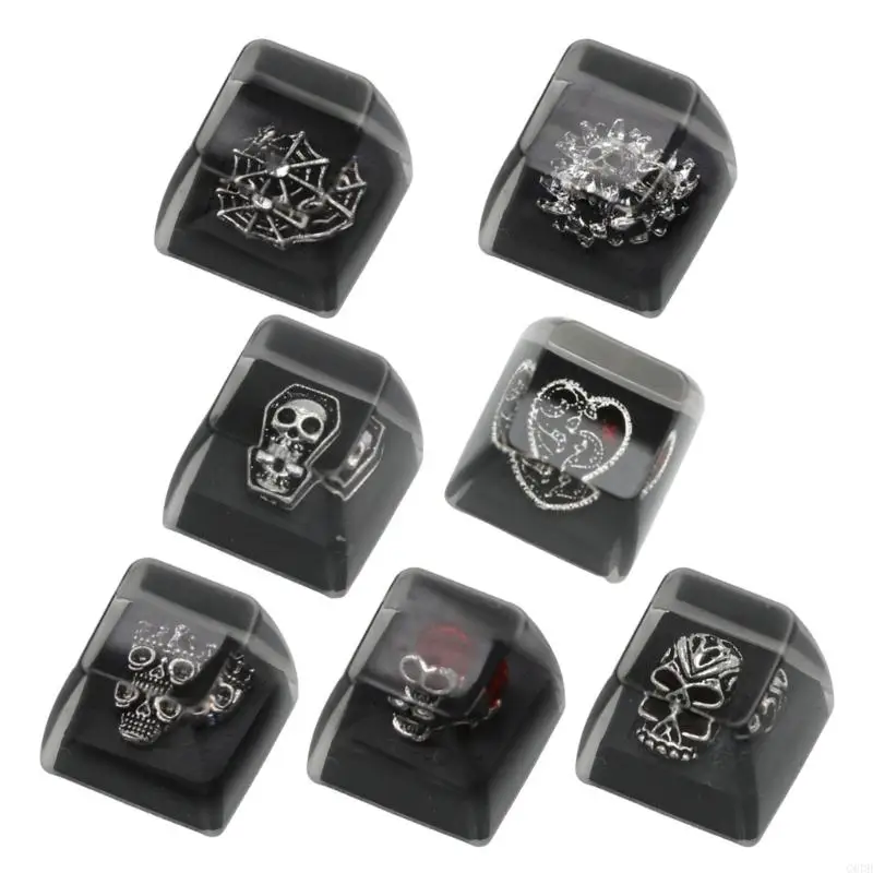 

G6DD Resins Epoxy Keyboards Caps Translucents Dark Theme AntiWear Surfaces For Gaming