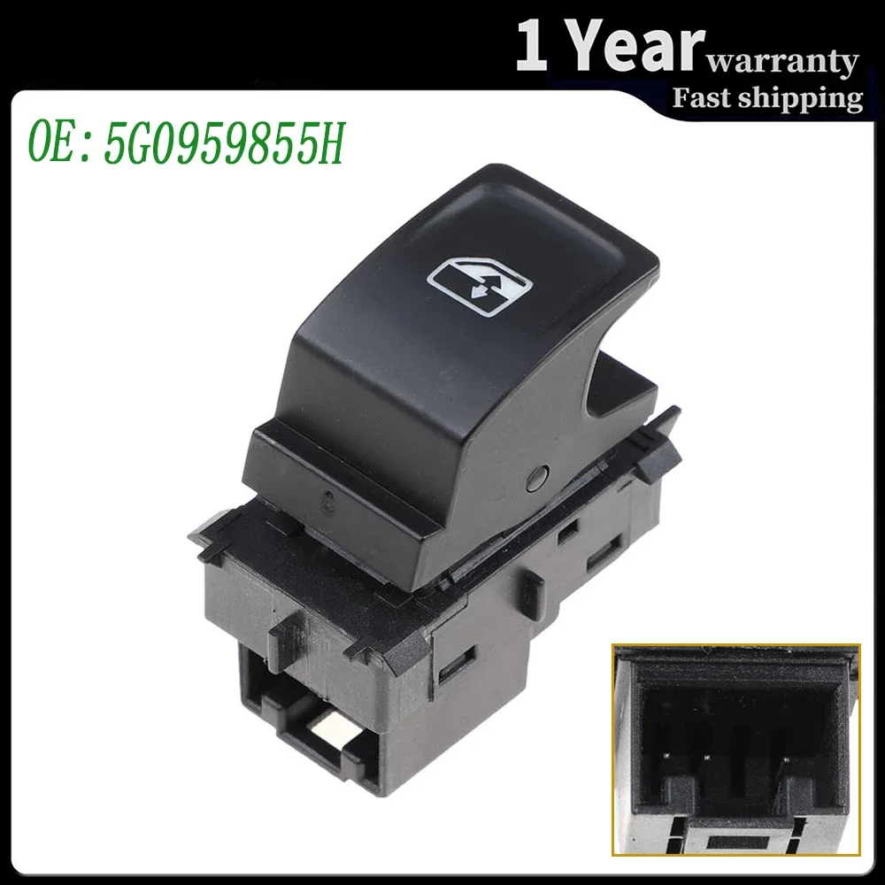 5G0959855H 5G0959855 5G0959855N 5G0959855M Electric Power Window Switch Single Button for VW Golf G TI 7 Passat B8 Tiguan Touran