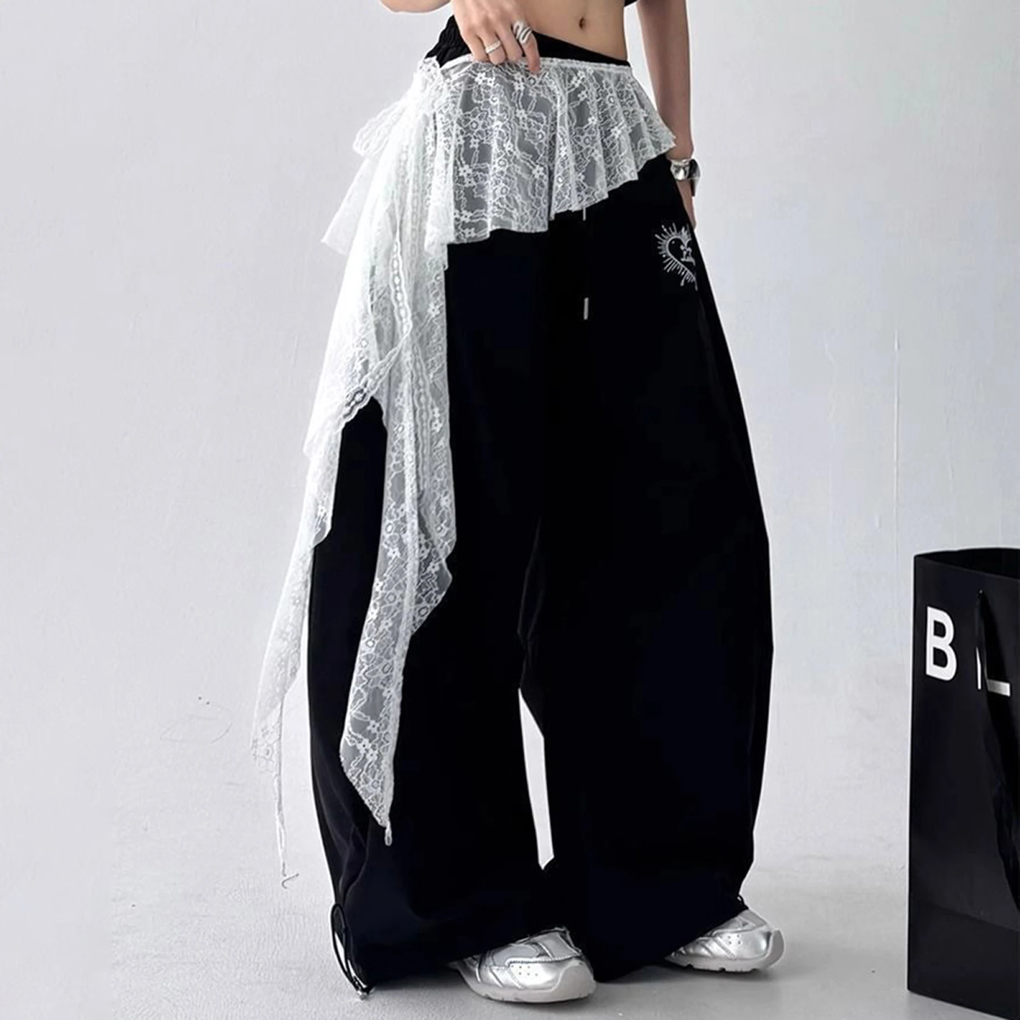 Ekstender Kemeja Wanita dengan Renda dan Pinggang Elastis untuk Berlapis, Rok Bawah yang Dapat Disesuaikan, Ekstender Kaos untuk