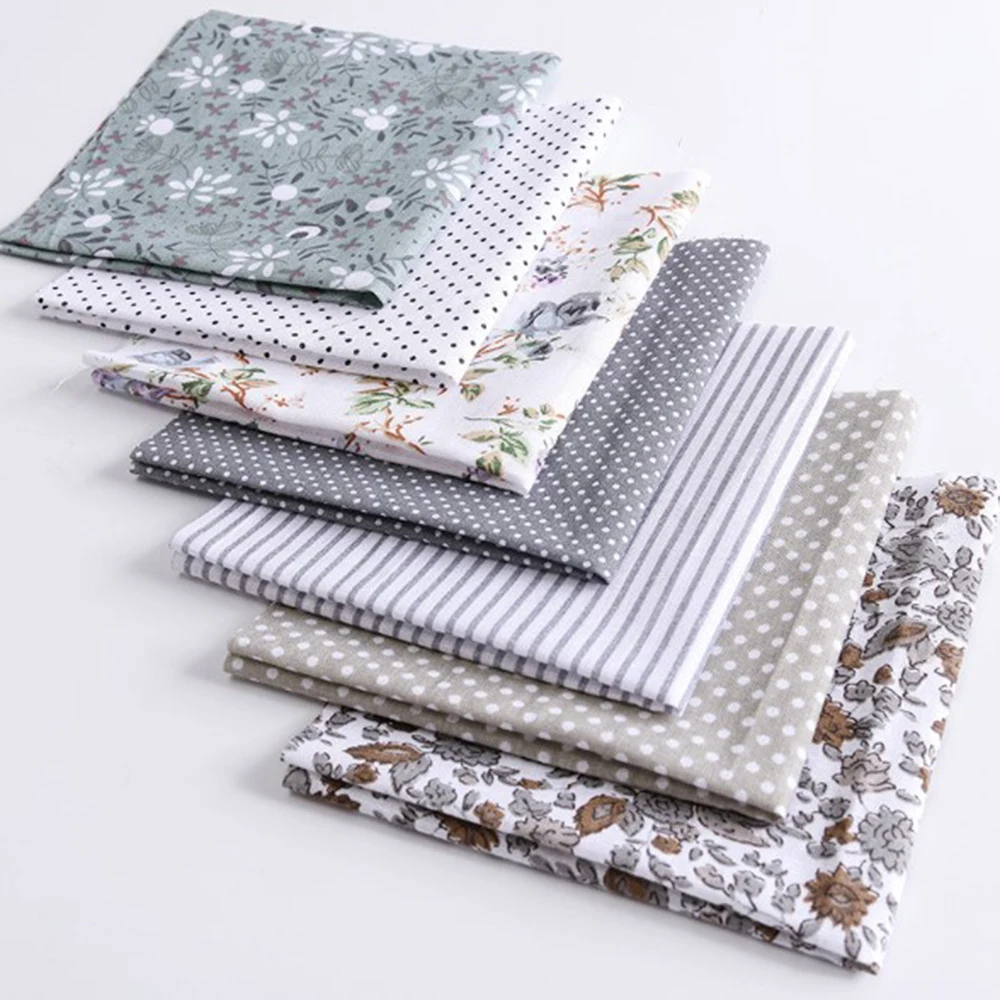 7PCS 25 X 25CM Squares Cotton Craft Fabric Cloths For DIY Bundle Patchwork Quilting Sewing Scrapbooking Artcraft